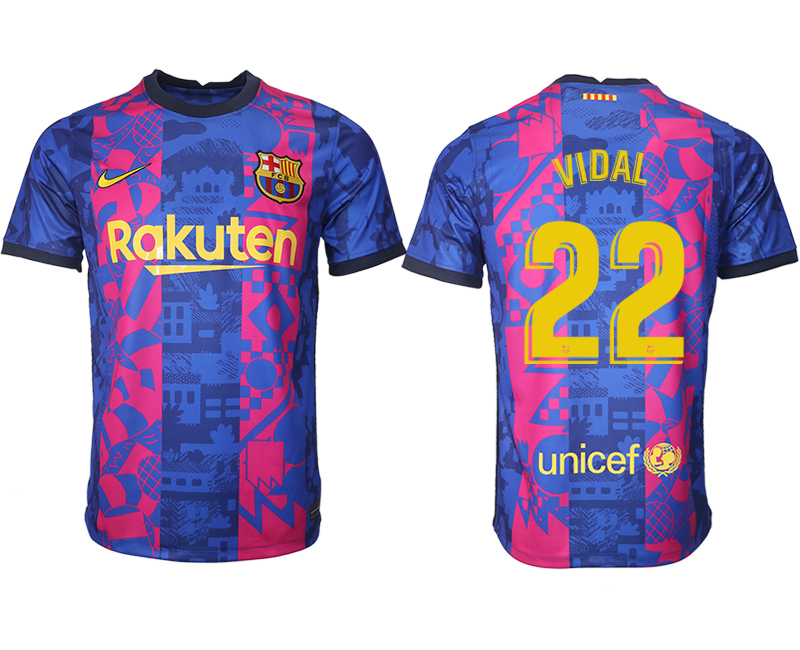 Men 2021-2022 Club Barcelona blue training suit aaa version #22 Soccer Jersey->barcelona jersey->Soccer Club Jersey